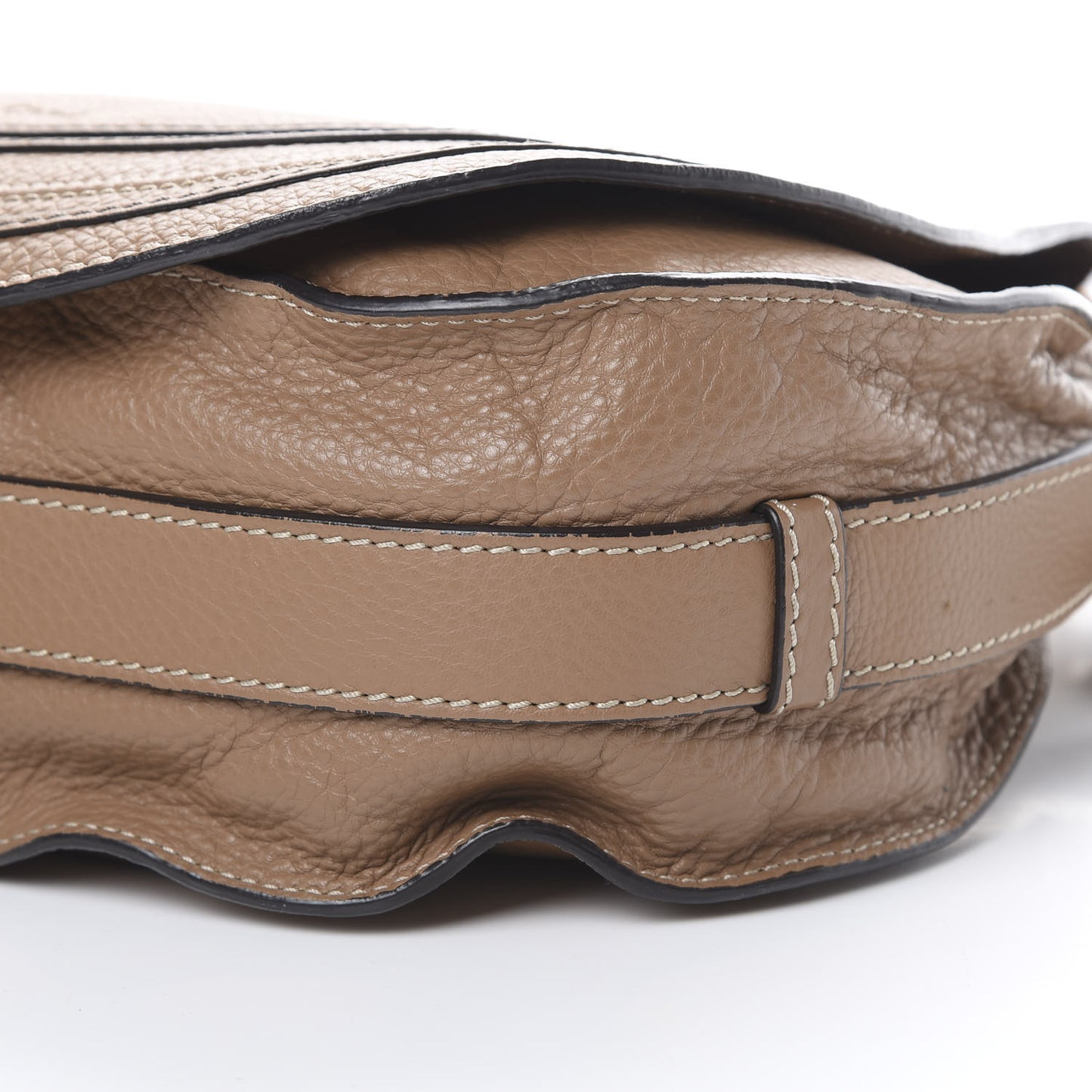 Calfskin Medium Marcie Round Crossbody Bag Nut