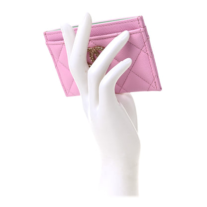 Chanel Caviar Metal Perforated Quilted Card Holder Lilas 2 of 7