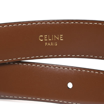 Celine Box Calfskin Medium 25mm Triomphe Belt 75 30 Tan 5 of 8