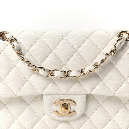 Chanel Caviar Quilted Small Double Flap White 8 of 10