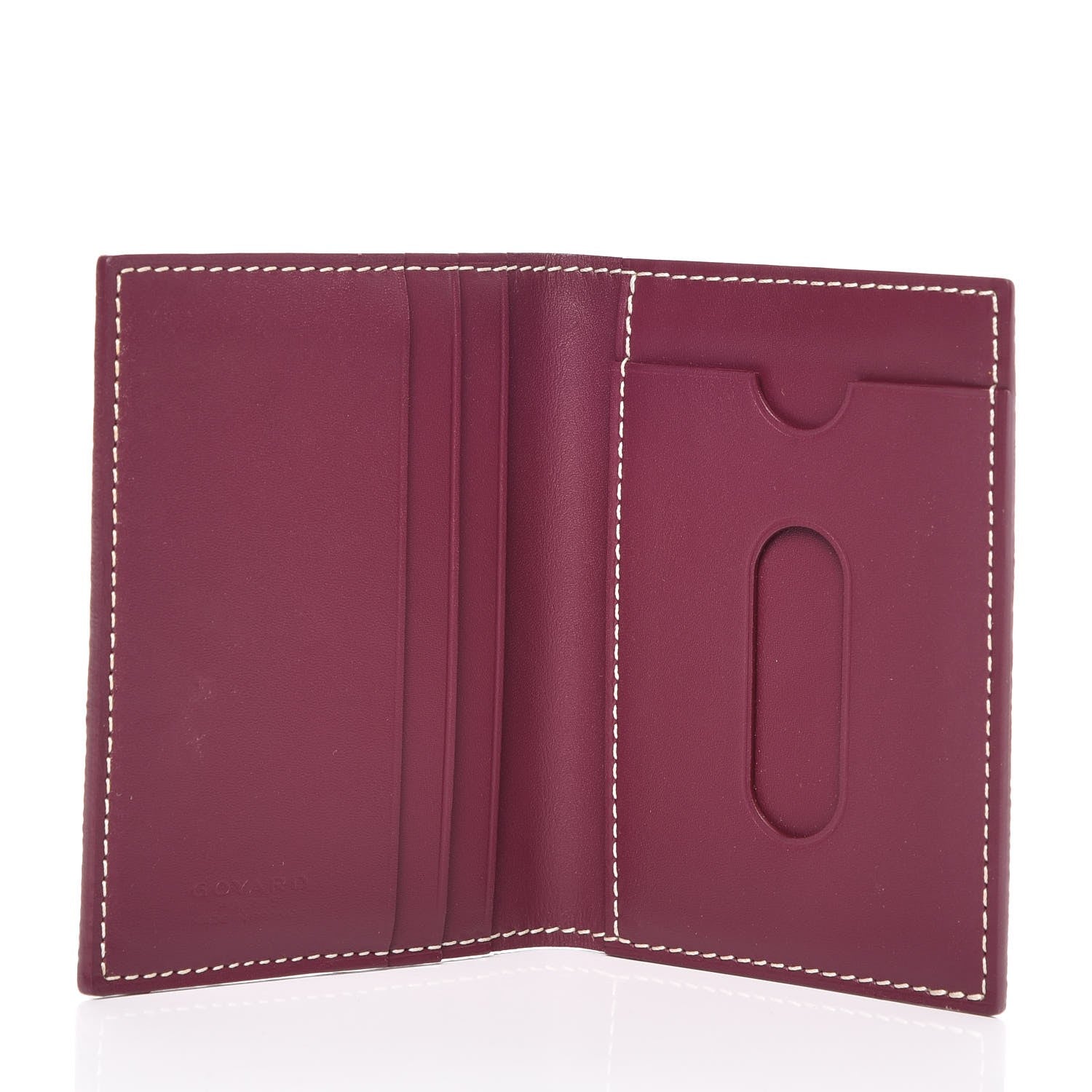 Goyard Chevron St. Marc Folding Card Case Burgundy 5 of 6