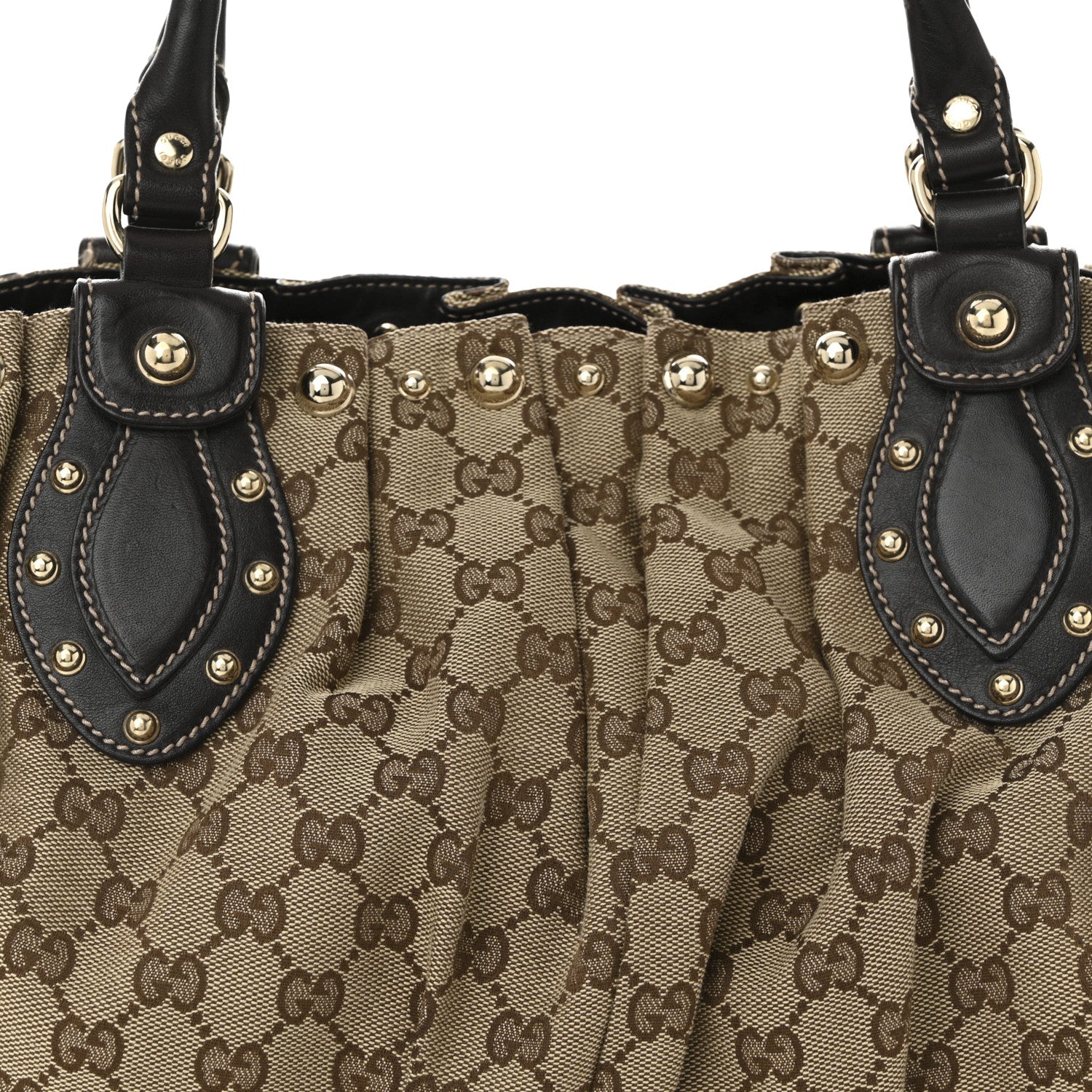 Gucci Monogram Studded Pelham Tote Dark Brown 8 of 11