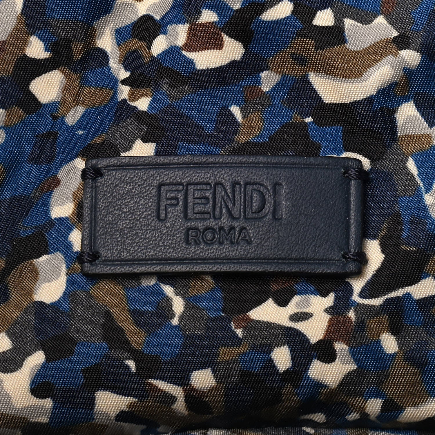 Fendi Nylon Vitello Elite Flamingo Granite Lightning Monster Eyes Vertical Tote Military Lavagna Multicolor 6 of 10