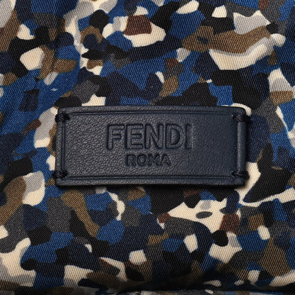 Fendi Nylon Vitello Elite Flamingo Granite Lightning Monster Eyes Vertical Tote Military Lavagna Multicolor 6 of 10