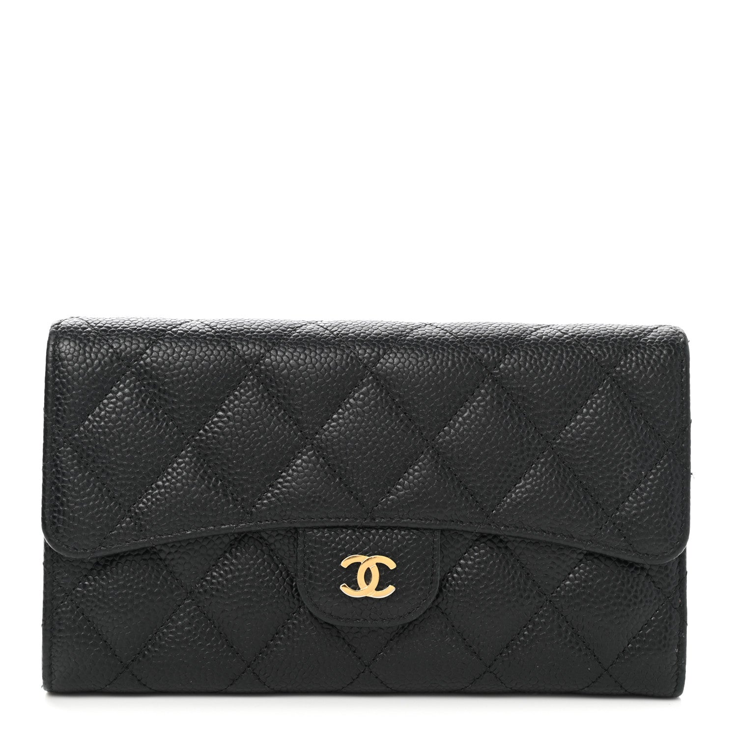 Chanel Caviar Quilted Large Flap Wallet Black 1 of 9