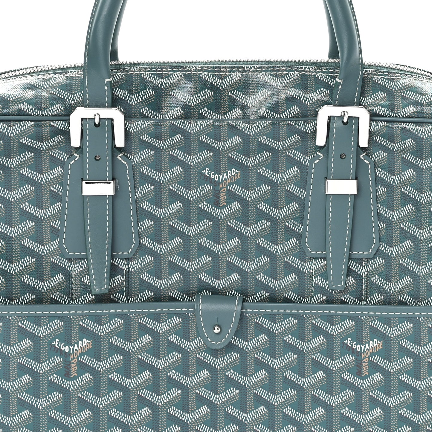Goyardine Ambassade MM Briefcase Green