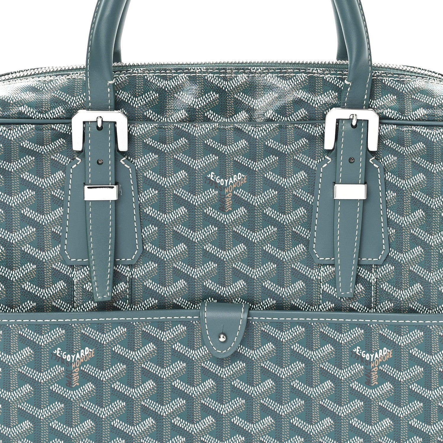 Goyard Goyardine Ambassade MM Briefcase Green 8 of 11