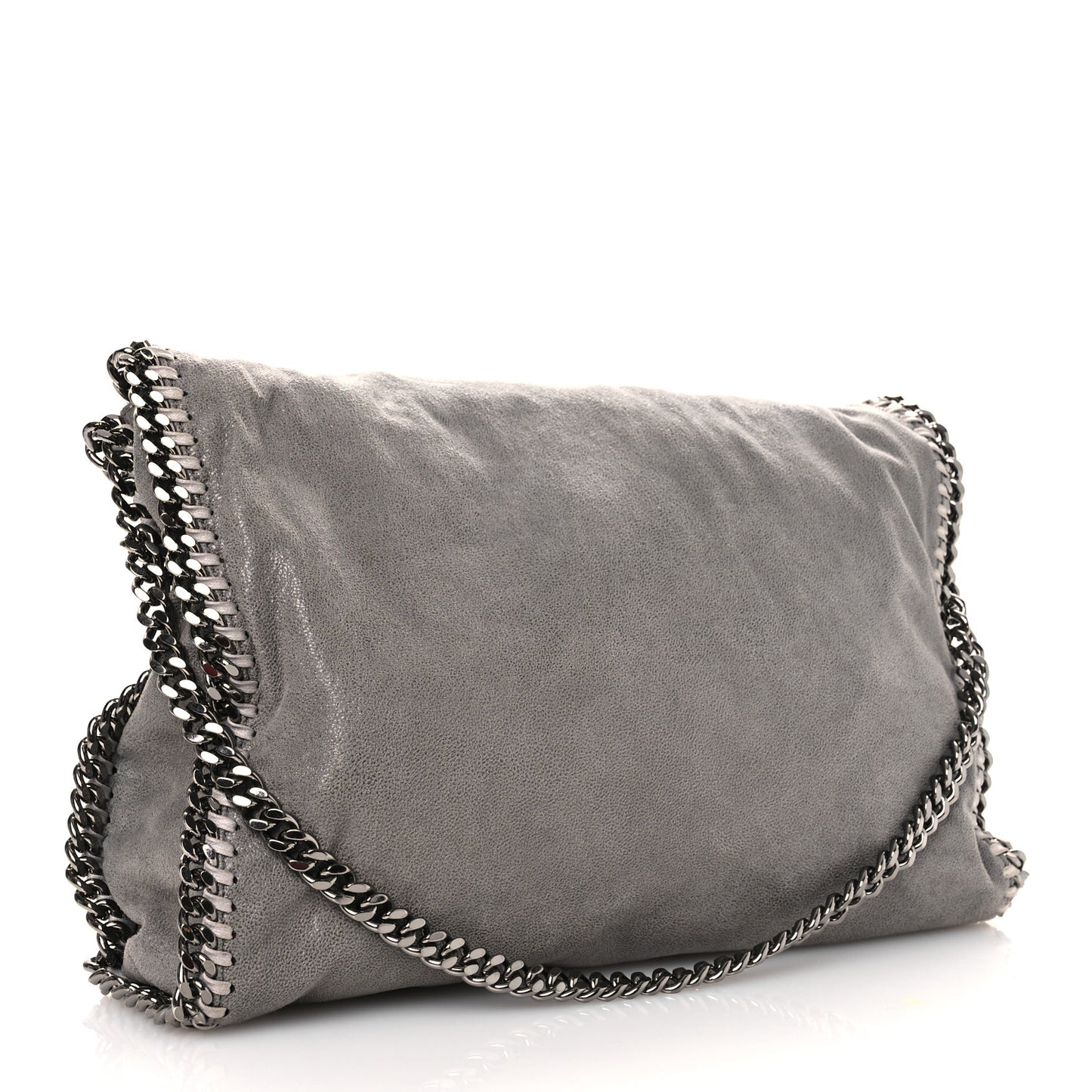 Shaggy Deer Falabella Fold Over Tote Grey