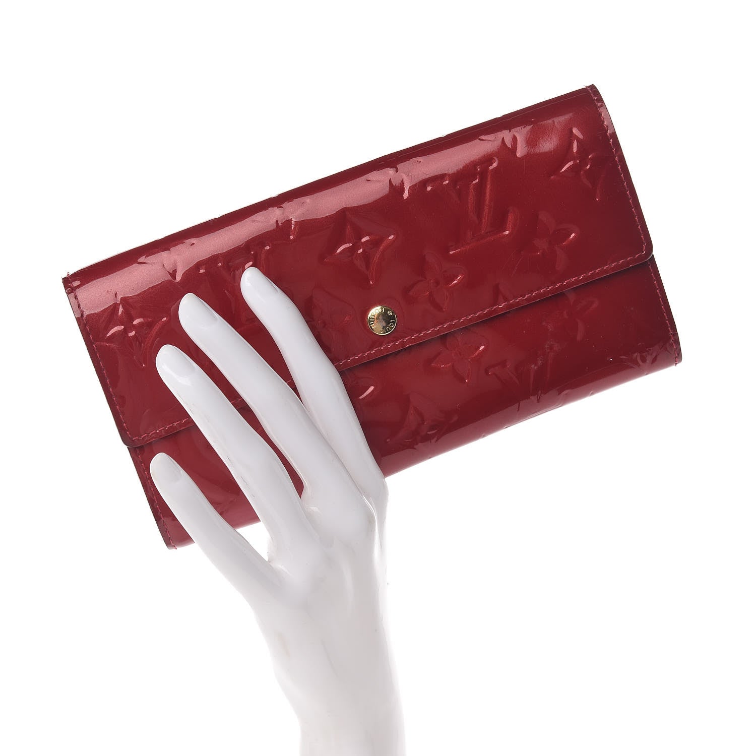 Louis Vuitton Vernis Sarah Wallet Pomme D'Amour 2 of 9