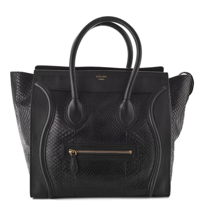 Celine Python Mini Luggage Black 1 of 13