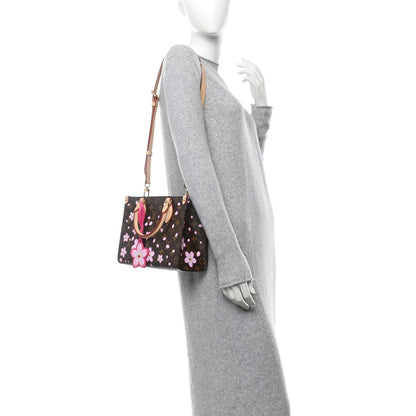 Louis Vuitton LV X TM Monogram Cherry Blossom Onthego PM Sakura Brown 2 of 9