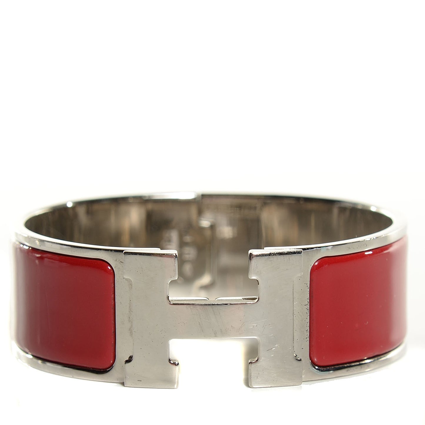 Enamel Wide Clic Clac H Bracelet PM Bourgogne