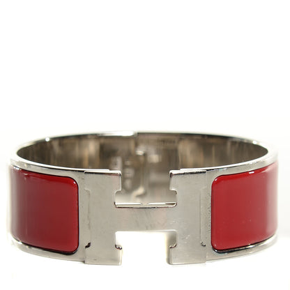 Hermes Enamel Wide Clic Clac H Bracelet PM Bourgogne 1 of 6