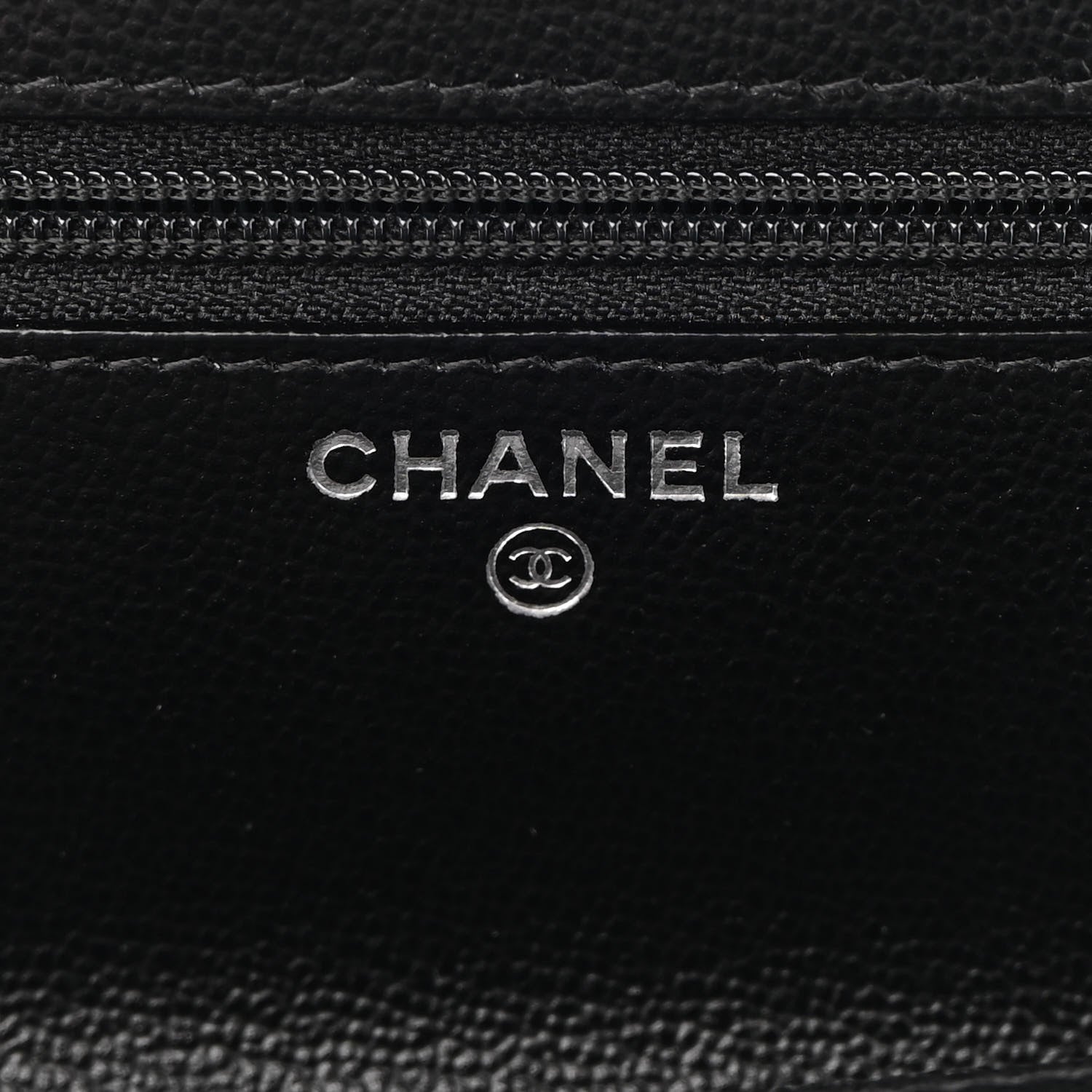 Chanel Grained Calfskin Quilted CC Box Wallet On Chain WOC Black 6 of 11