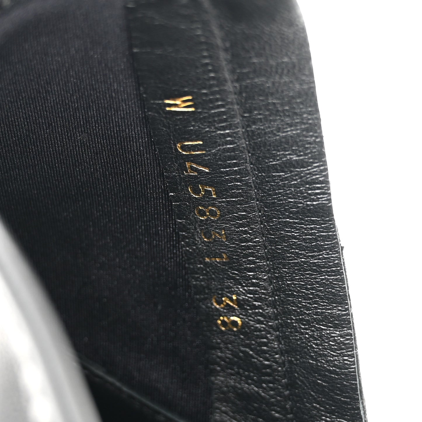 Stretch Lambskin Cap Toe CC Uniform Short Boots 38 Black