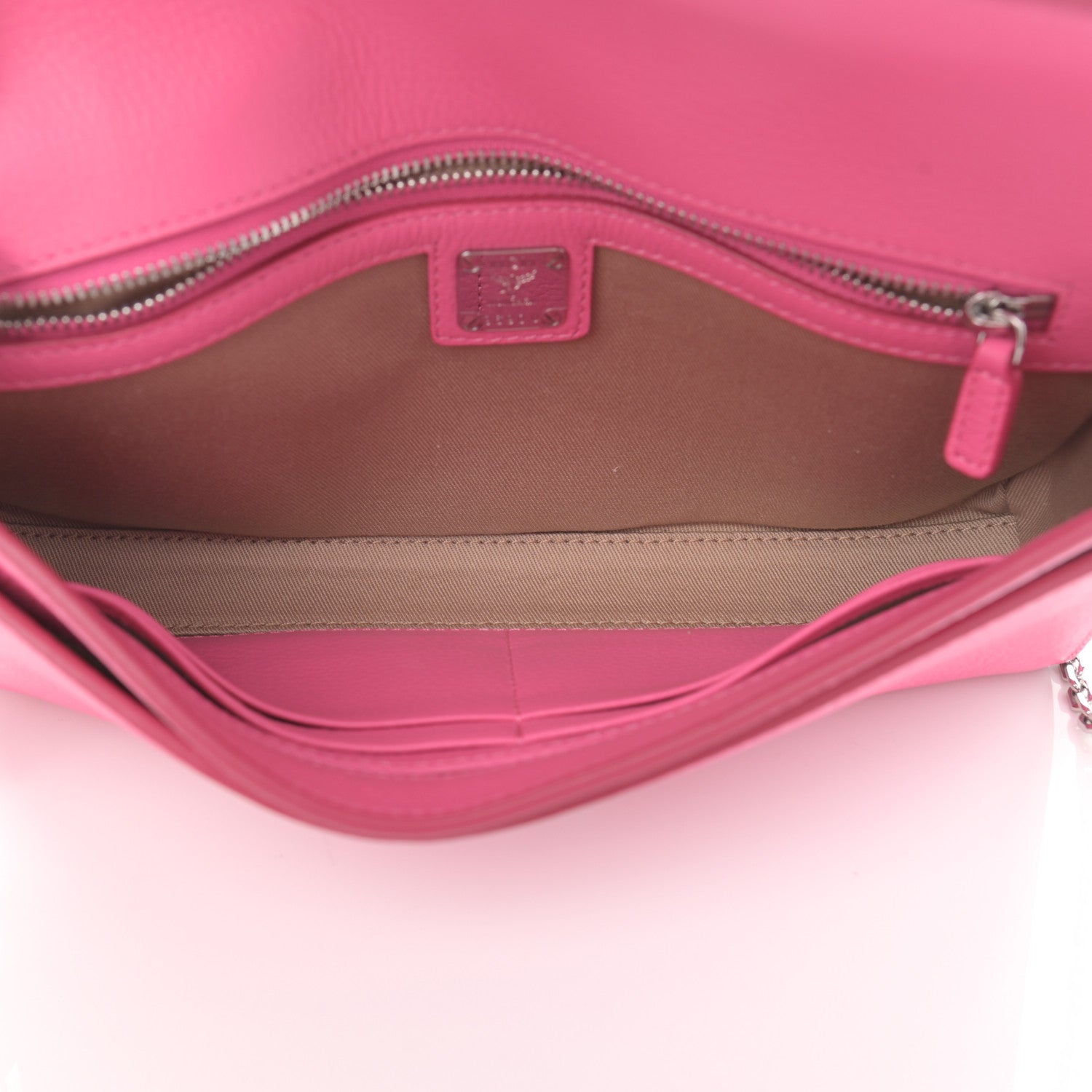 MCM Calfskin Large Patricia Wallet On Chain Pink 5 of 10