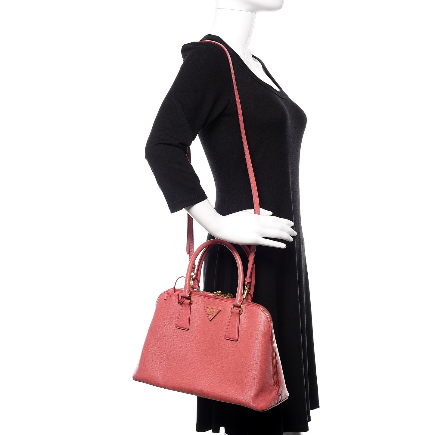 Saffiano Lux Medium Promenade Tote Peonia
