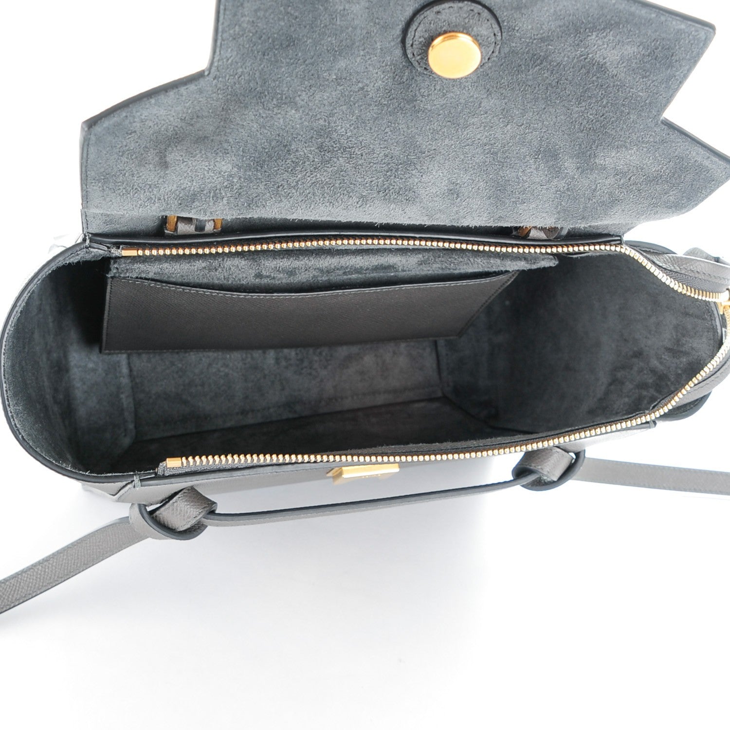Celine Grained Calfskin Micro Belt Bag Grey 5 of 9