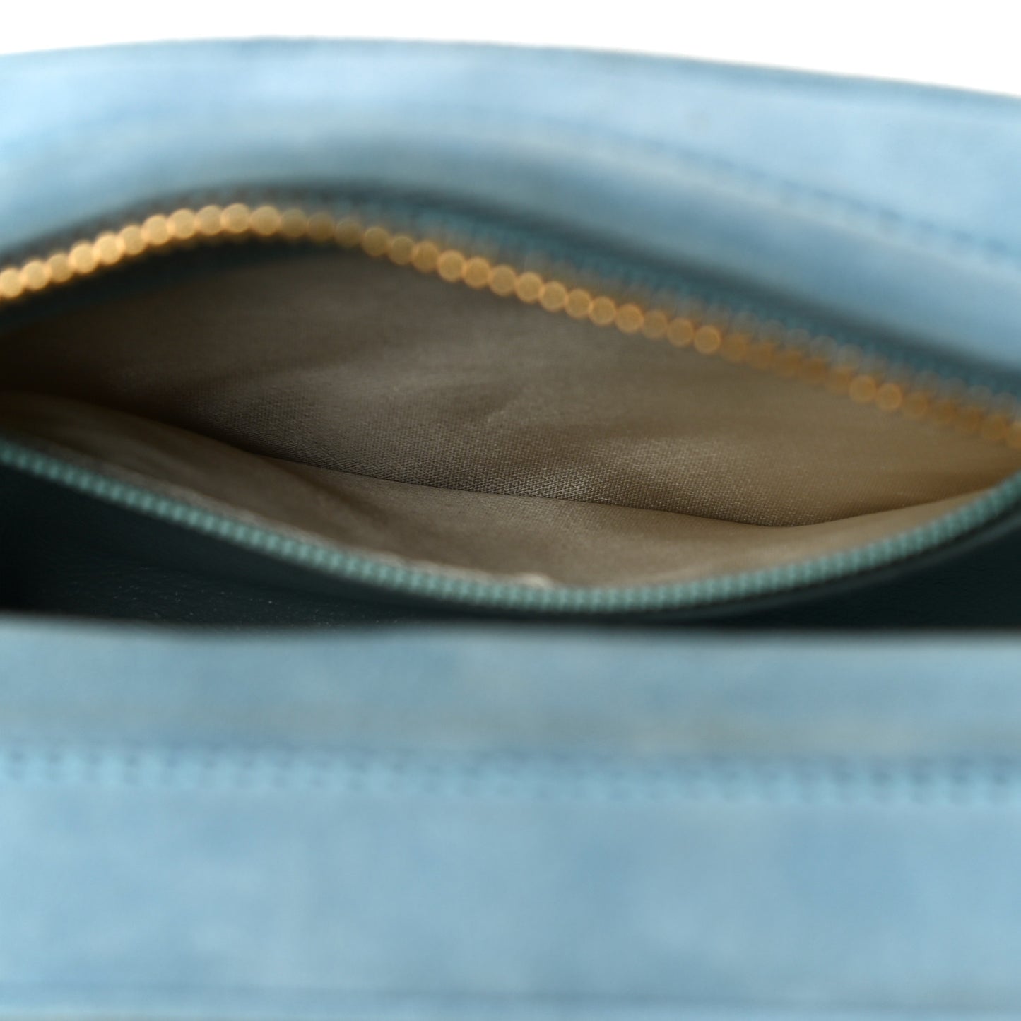 Suede Quilted Shoulder Bag Light Blue