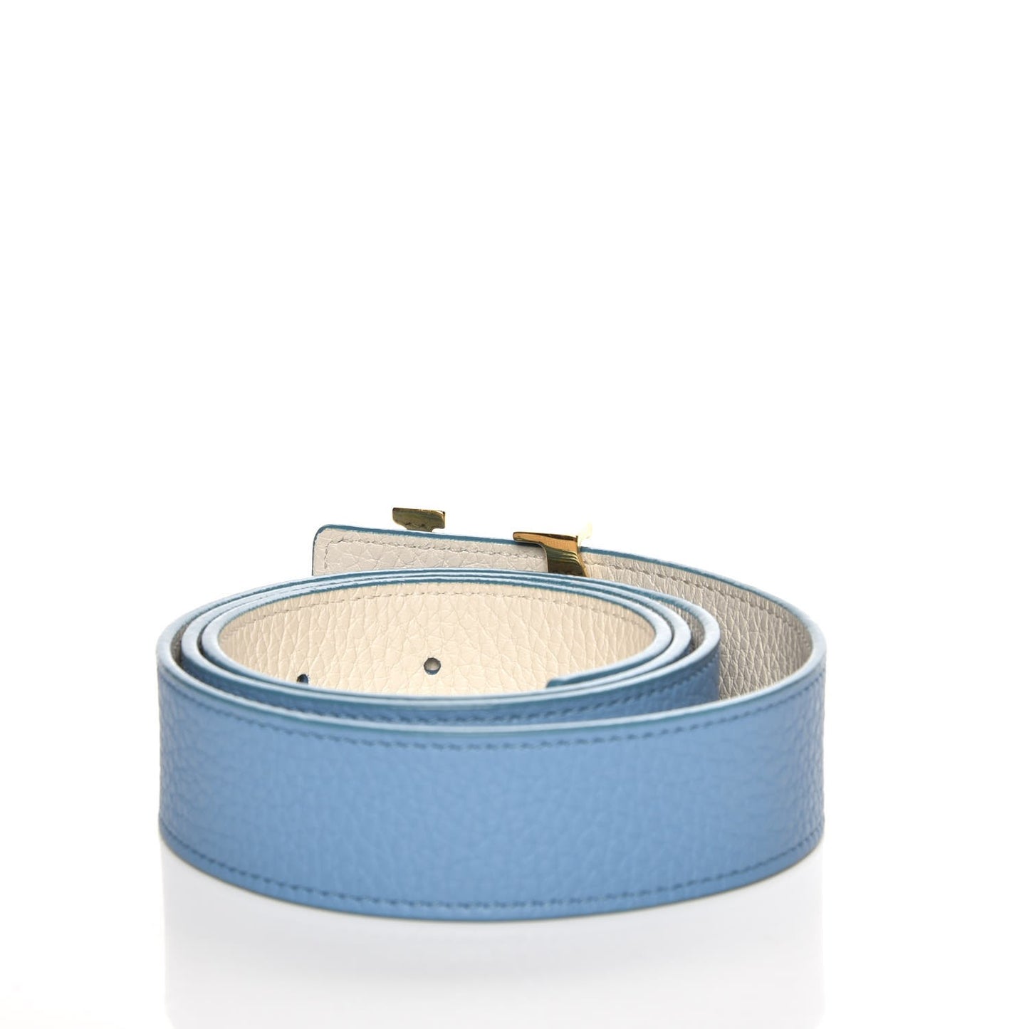 Taurillon Calfskin 30mm LV Initiales Reversible Belt 80 32 Blue