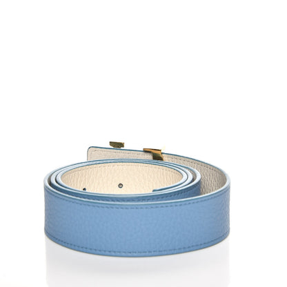 Louis Vuitton Taurillon Calfskin 30mm LV Initiales Reversible Belt 80 32 Blue 3 of 7
