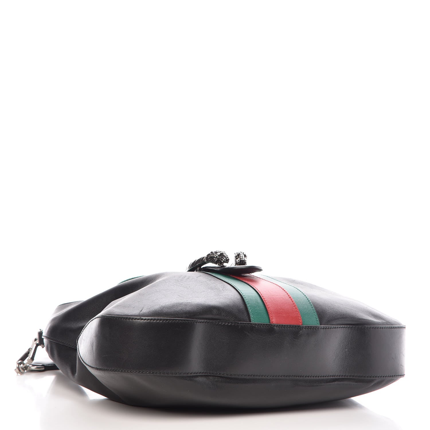 Gucci Calfskin Web Stripe Medium Dionysus Hobo Black 5 of 16