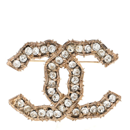 Chanel Crystal CC Camellia Express Brooch Gold Gold 1 of 5