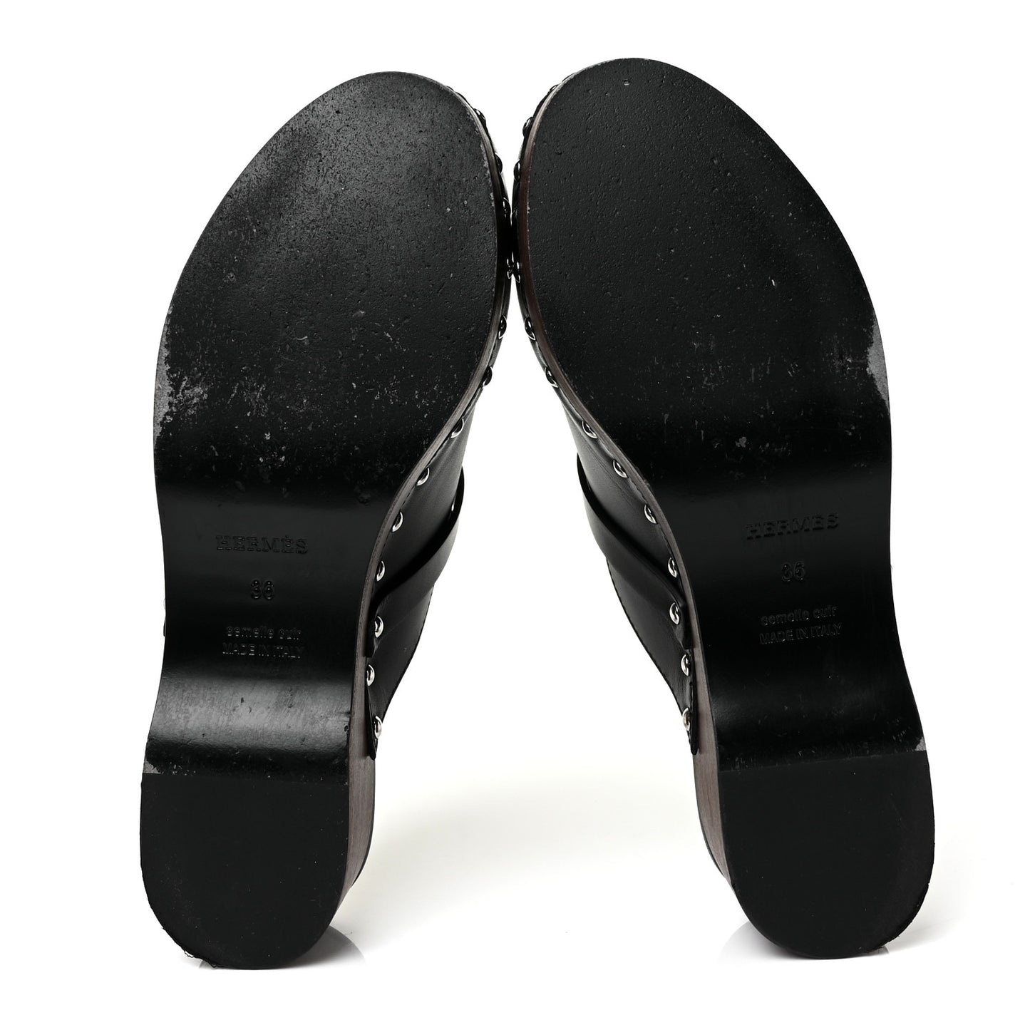 Calfskin Carlotta Mules 36 Black
