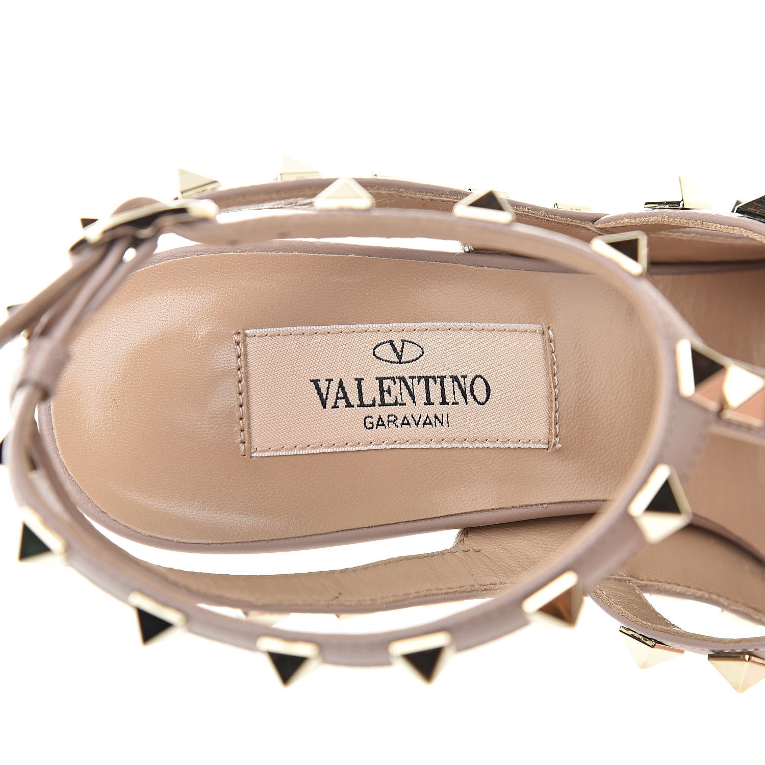 Valentino Garavani Patent Nappa Rockstud Ankle Strap 100mm Pumps 35 Black Poudre 6 of 8