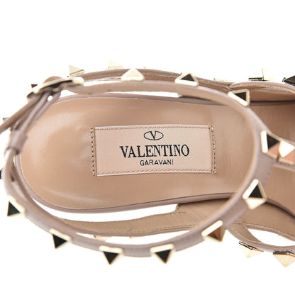 Valentino Garavani Patent Nappa Rockstud Ankle Strap 100mm Pumps 35 Black Poudre 6 of 8