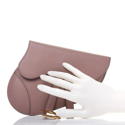 Christian Dior Grained Calfskin Saddle Belt Bag Light Pink 2 of 13