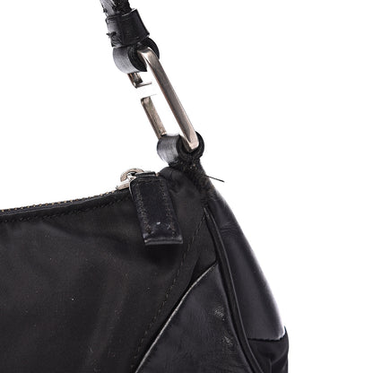 Prada Tessuto Nylon Soft Calfskin Shoulder Bag Black 10 of 15