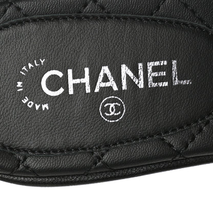 Chanel Crystal CC Thong Sandals 36 Black 6 of 7