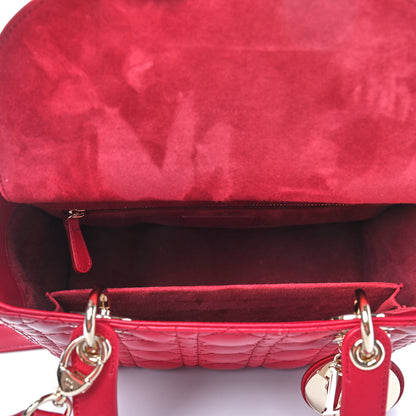 Christian Dior Lambskin Cannage Medium Lady Dior Red 4 of 4