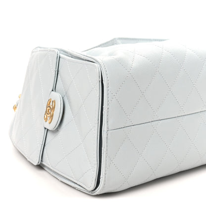 Chanel Caviar Quilted Small Chanel 25 Handbag Light Blue 9 of 10