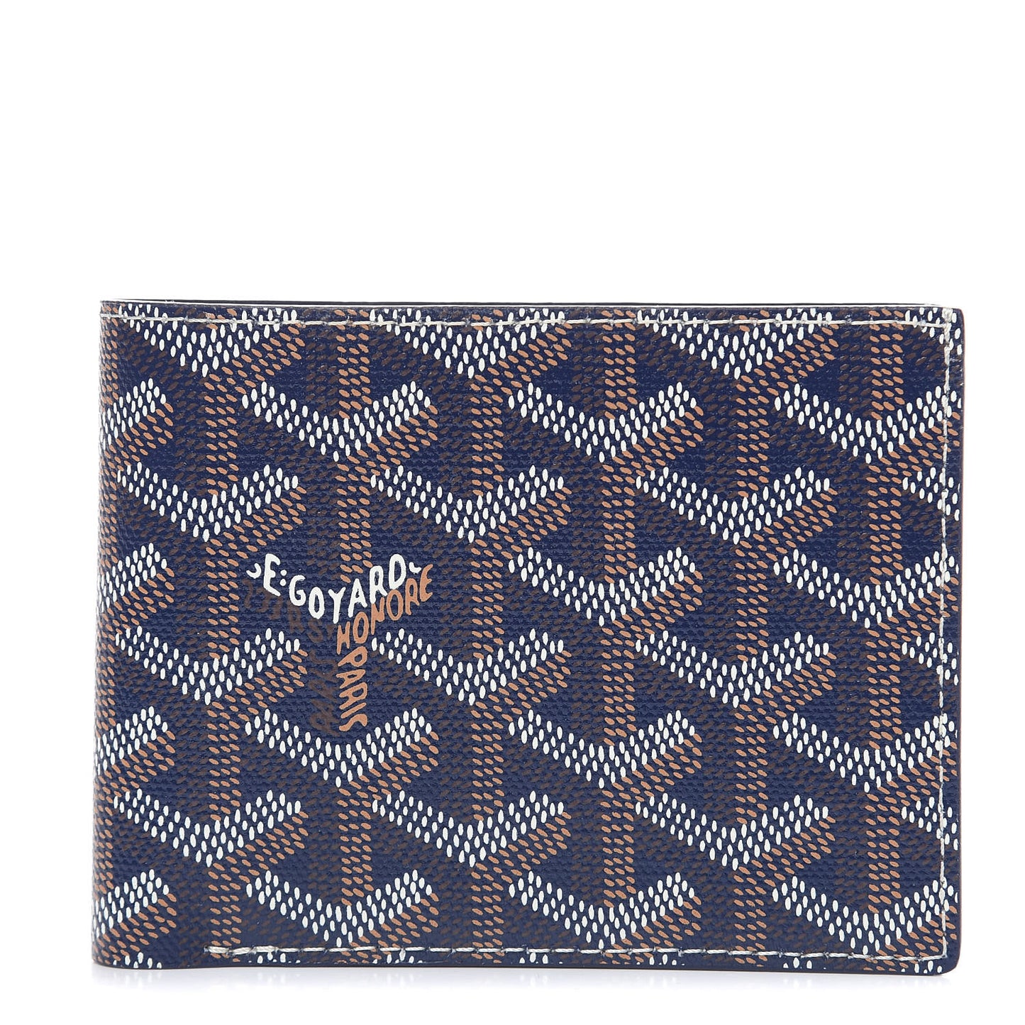 Goyardine Bi-Fold Victoire PM Wallet Navy