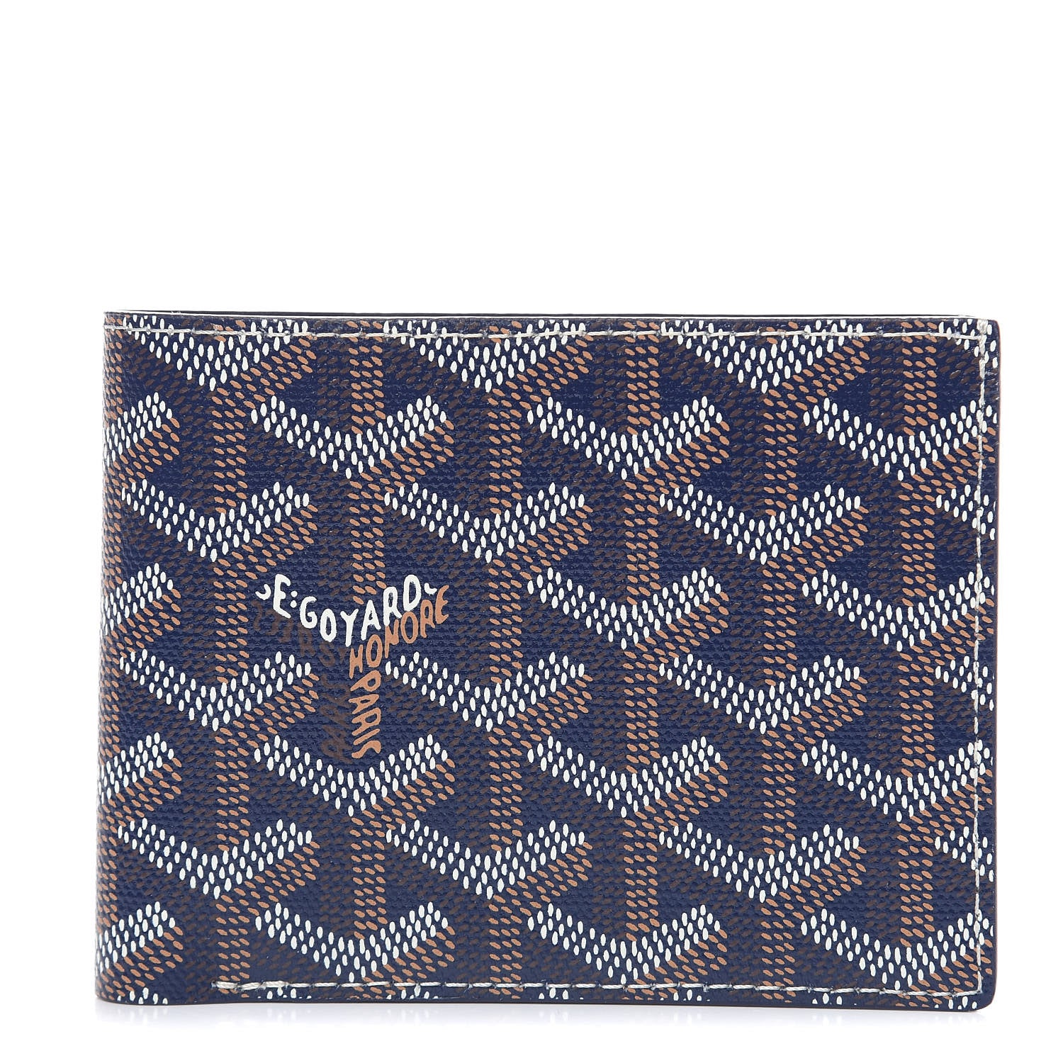 Goyard Goyardine Bi-Fold Victoire PM Wallet Navy 1 of 6