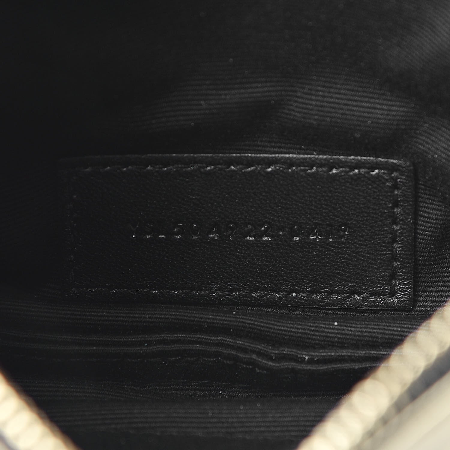 Saint Laurent Iridescent Grain De Poudre Matelasse Chevron Monogram Bill Pouch Gold 7 of 8