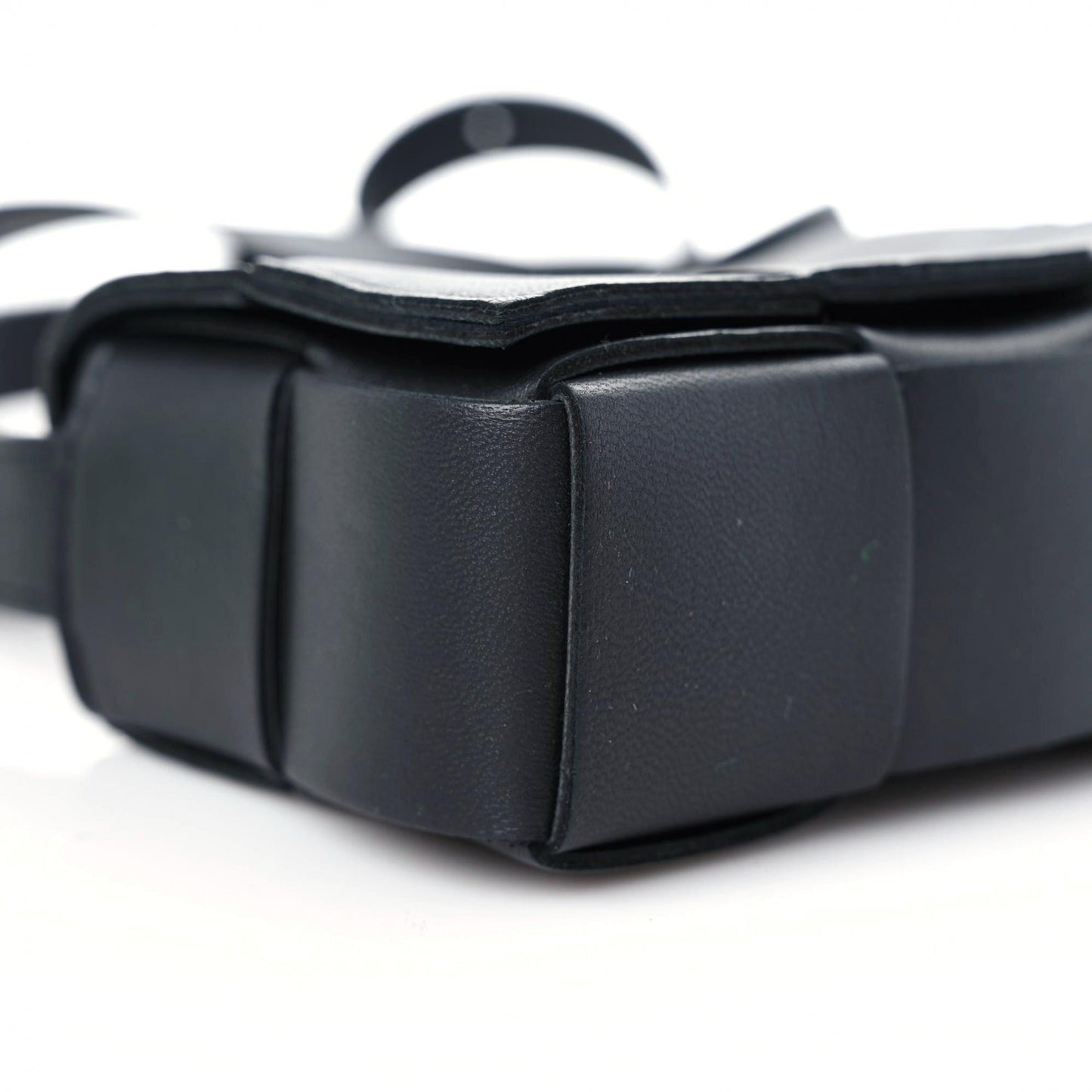 Lambskin Maxi Intrecciato Extra Mini Cassette Crossbody Bag Black