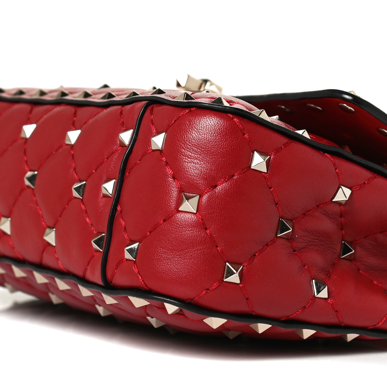 Valentino Garavani Nappa Small Rockstud Spike Shoulder Bag Rosso Valentino 8 of 10