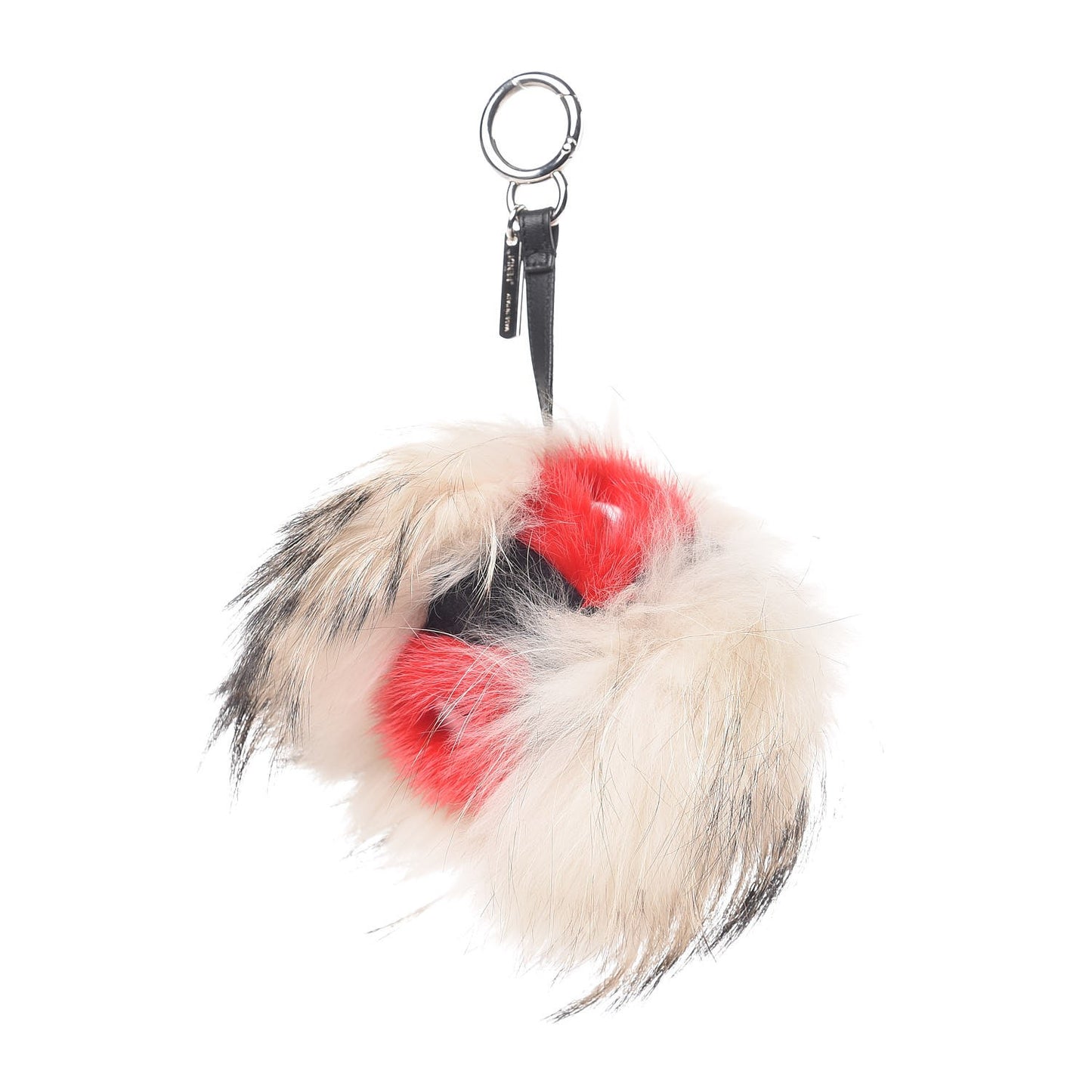 Fox Mink Rabbit Fur Vitello Flamingo Punchy Monster Bag Bug Charm Flamingo Rosa