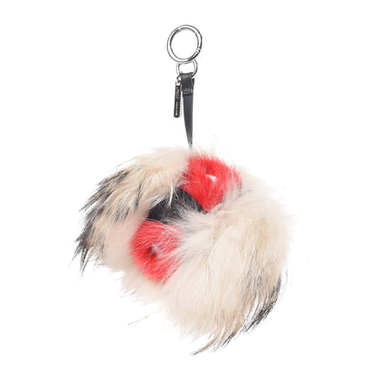 Fendi Fox Mink Rabbit Fur Vitello Flamingo Punchy Monster Bag Bug Charm Flamingo Rosa 1 of 3