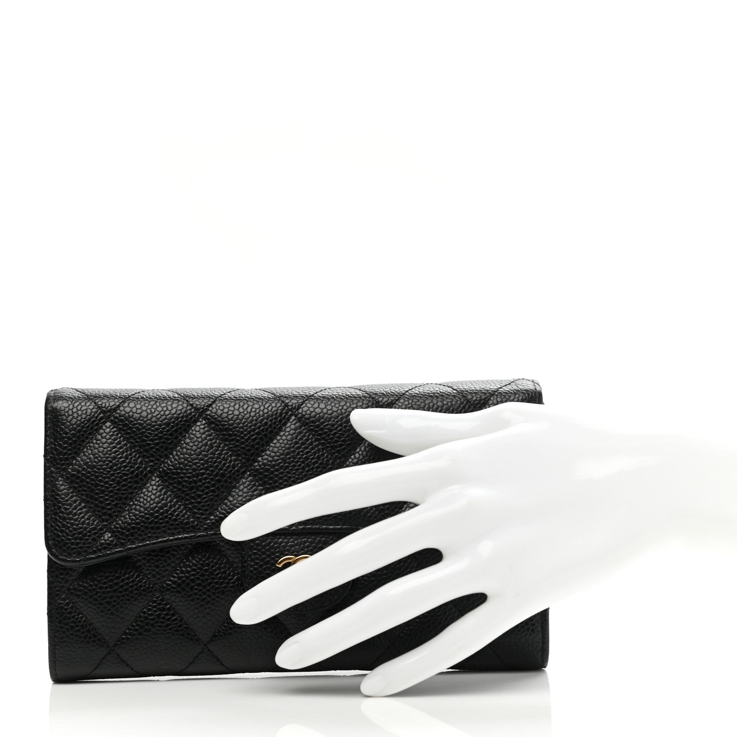 Chanel Caviar Quilted Large Flap Wallet Black 2 of 11