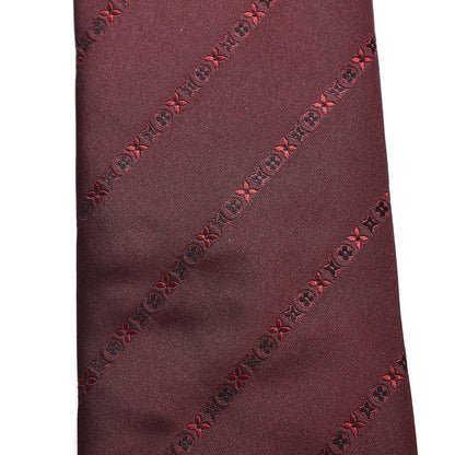 Louis Vuitton Silk Mens Neck Tie Bordeaux 6 of 6