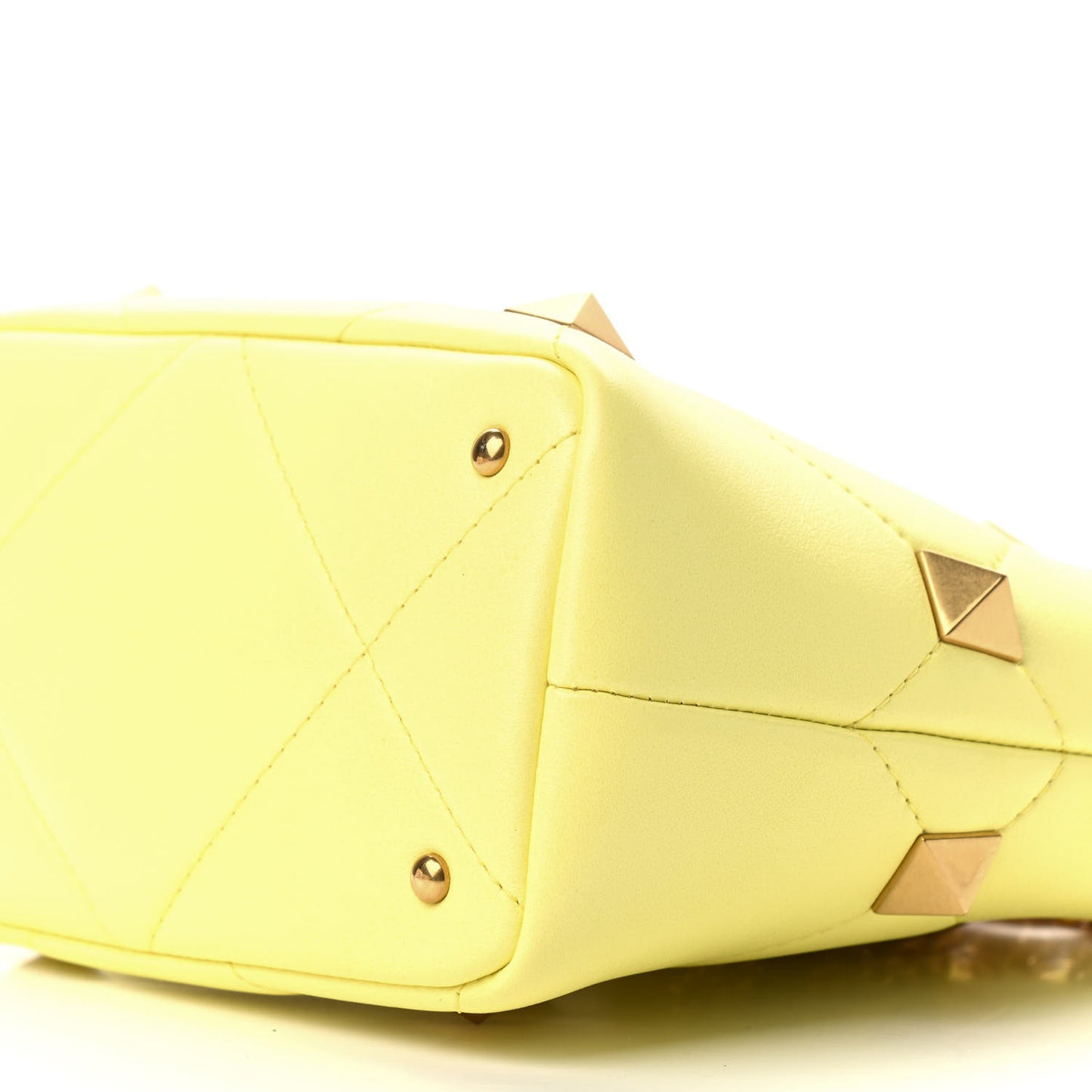 Nappa Small Roman Stud The Handle Bag Lime Sorbet