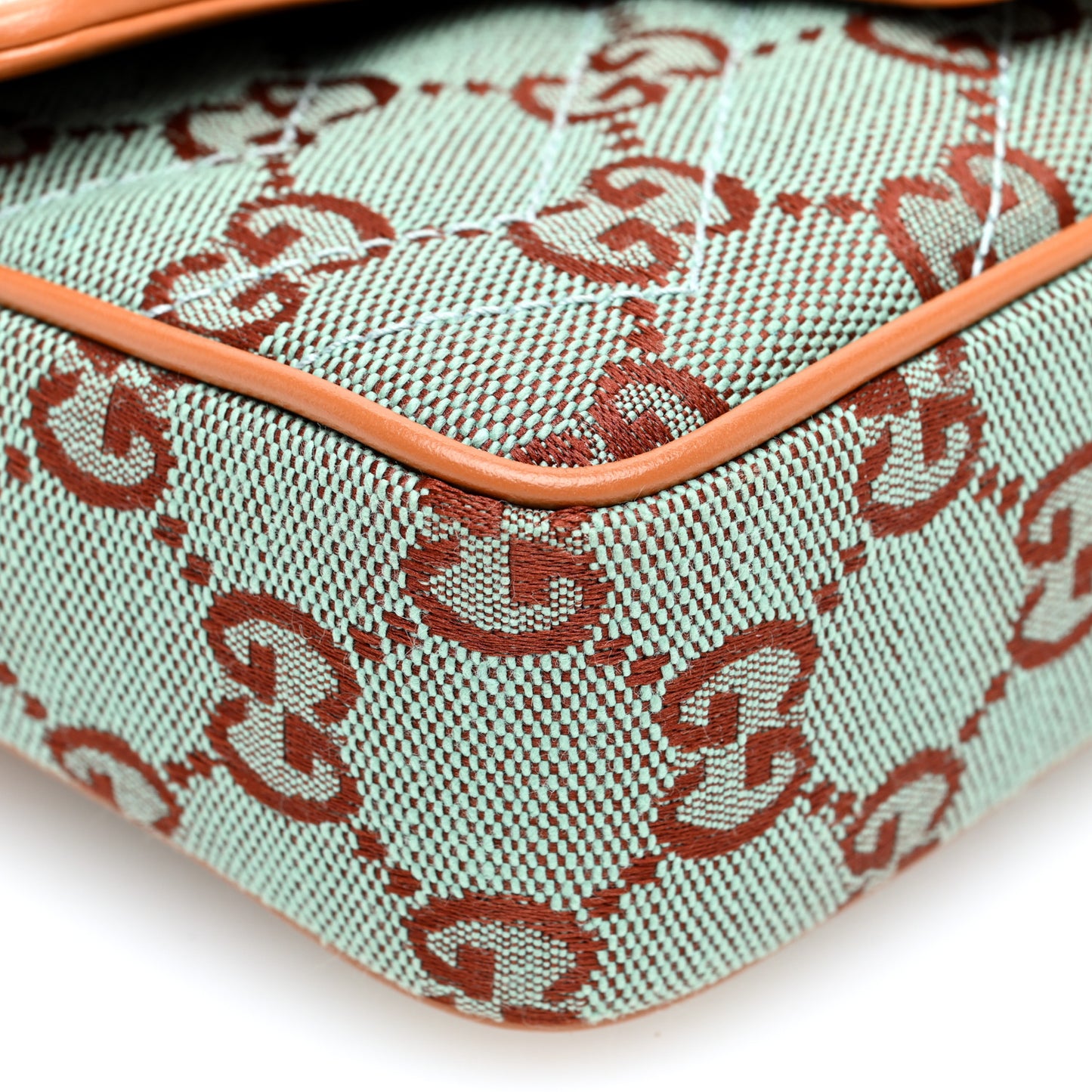 Monogram Multicolor Matelasse Diagonal Super Mini GG Marmont Shoulder Bag Blue Brown