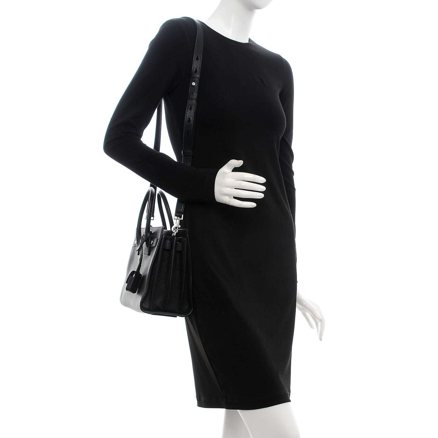 Grained Calfskin Baby Sac De Jour Souple Black