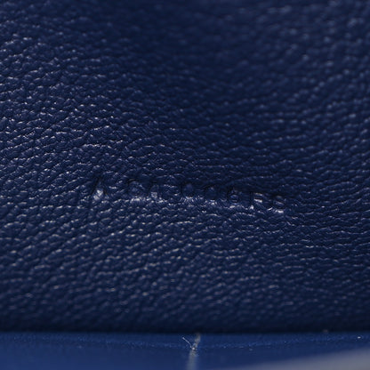 Hermes Ostrich Kelly Longue Wallet Bleu Iris 7 of 9