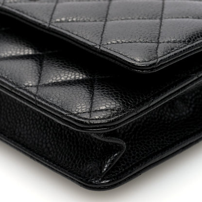 Chanel Caviar Quilted Wallet On Chain WOC Black 10 of 11