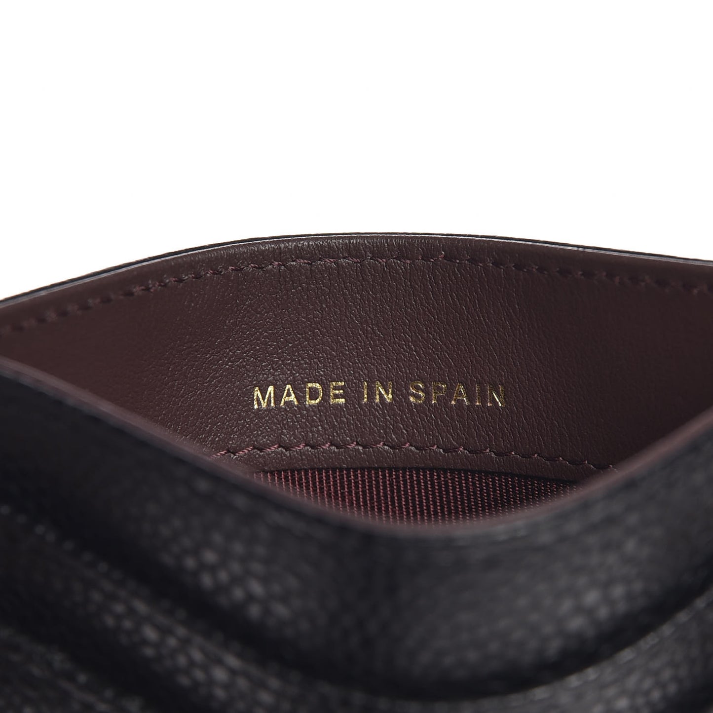 Caviar Quilted Card Holder Black